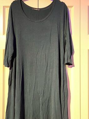 Annabelle Dark Green Scoop Neck Dress